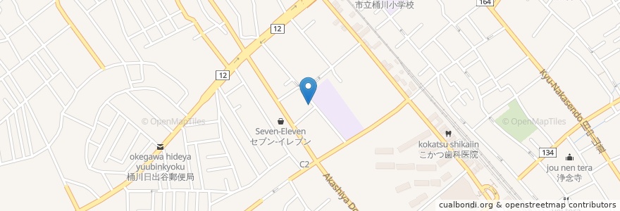 Mapa de ubicacion de オオタ歯科医院 en 日本, 埼玉县, 桶川市.