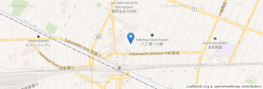 Mapa de ubicacion de 三鷹駅中町第1自転車駐車場 en Jepun, 東京都, 武蔵野市.