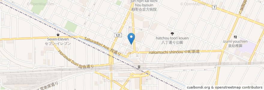 Mapa de ubicacion de マイカリー食堂 en اليابان, 東京都, 武蔵野市.