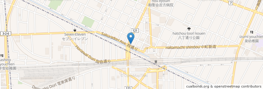Mapa de ubicacion de 三鷹駅第3自転車駐車場 en 일본, 도쿄도.