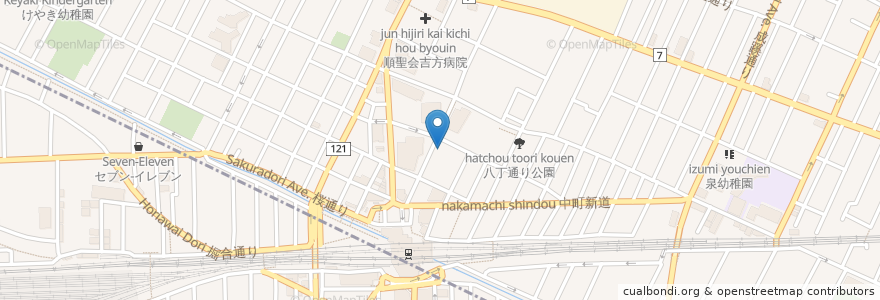 Mapa de ubicacion de 白木屋 en اليابان, 東京都, 武蔵野市.