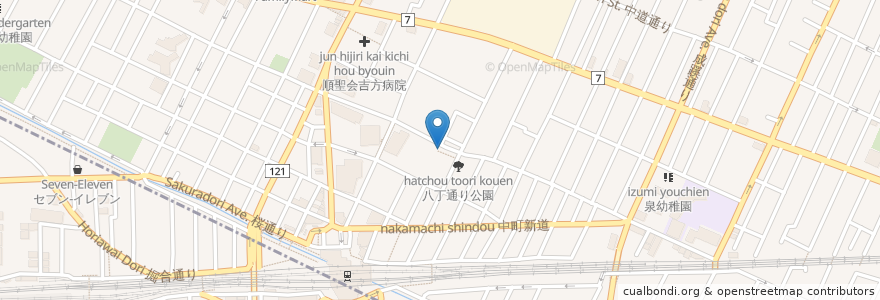 Mapa de ubicacion de あき坊 en ژاپن, 東京都, 武蔵野市.