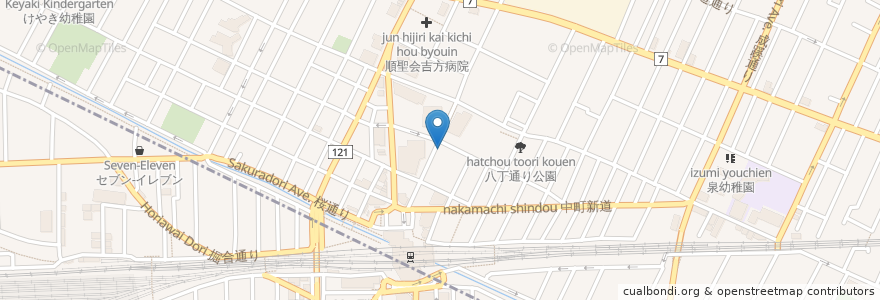 Mapa de ubicacion de うまいごはん家 en 日本, 东京都/東京都, 武蔵野市.