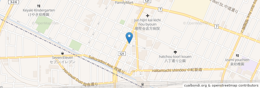 Mapa de ubicacion de 加賀屋 en Japan, 東京都, 武蔵野市.