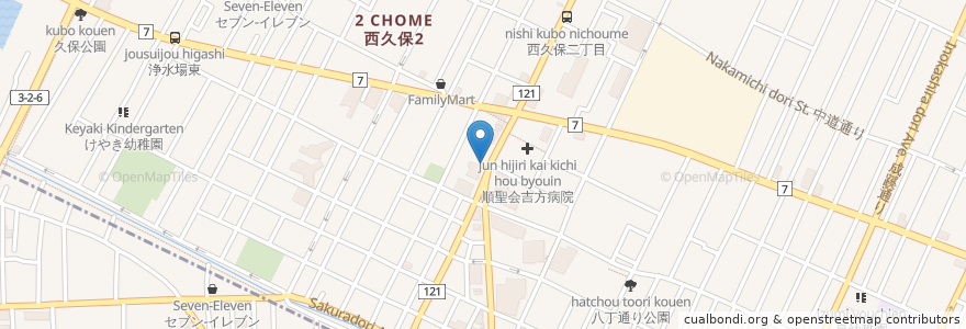 Mapa de ubicacion de すき家 en Япония, Токио, Мусасино.