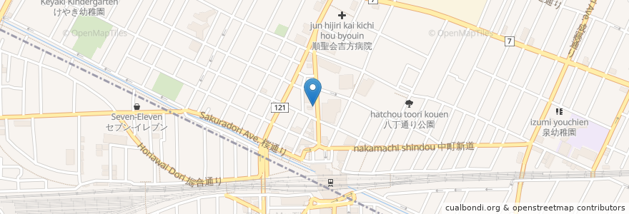 Mapa de ubicacion de だんまや水産 en 日本, 东京都/東京都, 武蔵野市.