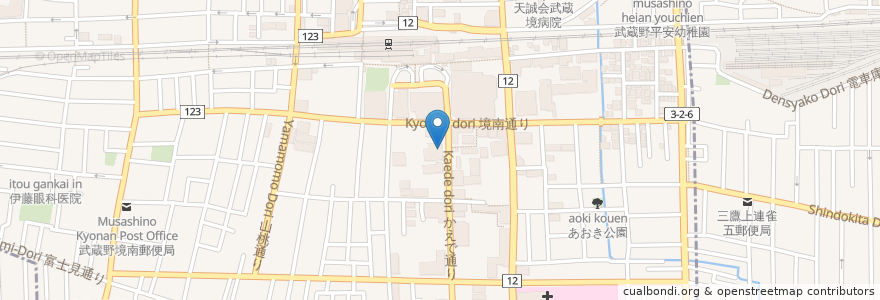 Mapa de ubicacion de 多摩信用金庫 en Japan, Tokio.