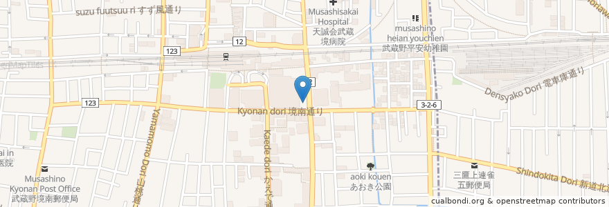 Mapa de ubicacion de イトーヨーカドーバイク駐車場 en Japan, 東京都.