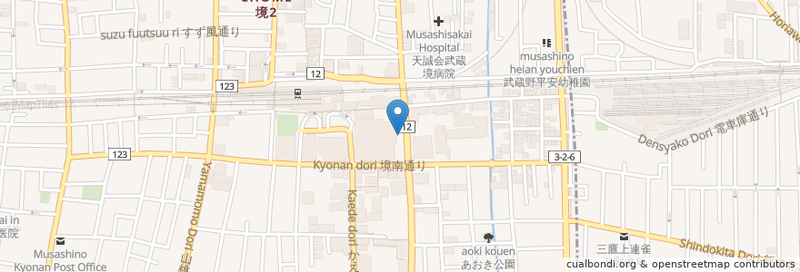 Mapa de ubicacion de イトーヨーカドー 武蔵境店お客様駐輪場 en Japón, Tokio.
