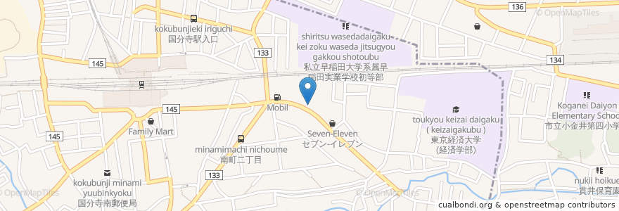 Mapa de ubicacion de ニッポンレンタカー en Japan, 東京都, 国分寺市.