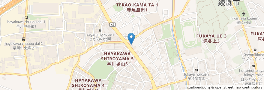 Mapa de ubicacion de 熊倉整形外科 en Japon, Préfecture De Kanagawa, 綾瀬市.