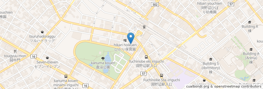Mapa de ubicacion de 三菱東京UFJ銀行 相模原中央支店 淵野辺出張所 en Giappone, Prefettura Di Kanagawa, 相模原市, 中央区.