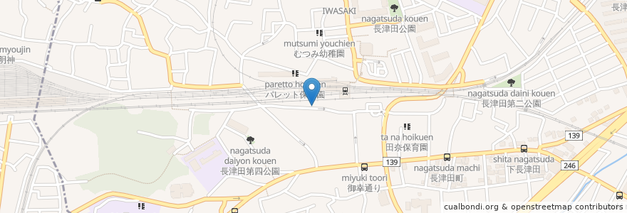 Mapa de ubicacion de リパーク 長津田駅前駐輪場 en Япония, Канагава, Йокогама, Мидори.
