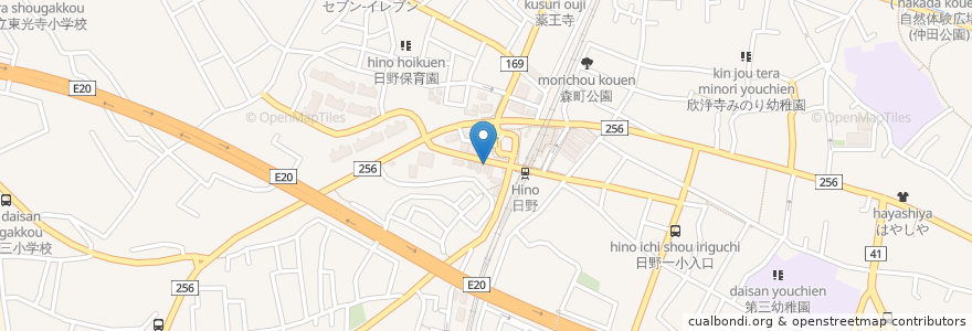 Mapa de ubicacion de たけい歯科 en Japan, Tokyo, Hino.