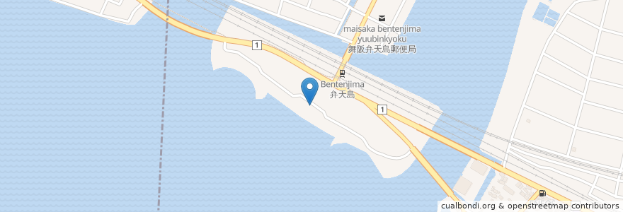 Mapa de ubicacion de Bentenjima Seaside Park Terminal en Japan, Shizuoka Prefecture, Hamamatsu, Nishi Ward.