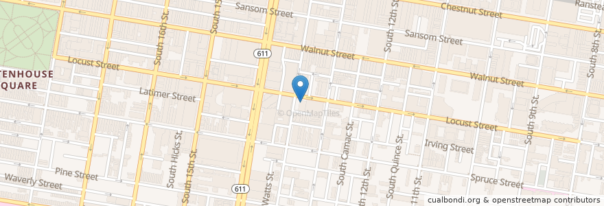 Mapa de ubicacion de The Library Company en Amerika Birleşik Devletleri, Pensilvanya, Philadelphia County, Philadelphia.