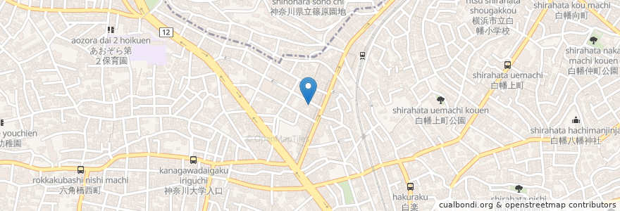 Mapa de ubicacion de 萩野歯科 en اليابان, كاناغاوا, 横浜市, 神奈川区.