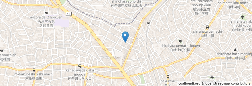Mapa de ubicacion de 萩野耳鼻咽喉科 en Japonya, 神奈川県, 横浜市, 神奈川区.