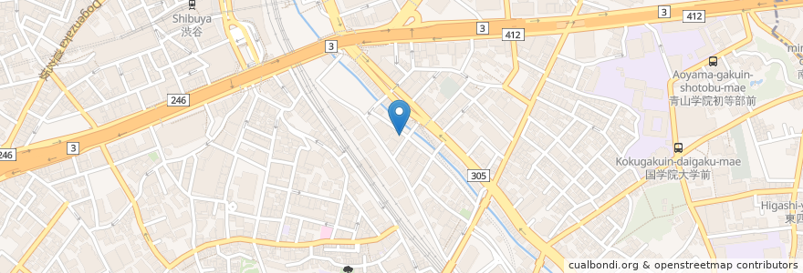 Mapa de ubicacion de やよい軒 en Japonya, 東京都, 渋谷区.