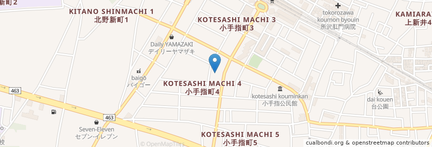Mapa de ubicacion de 彩のクリニック駐車場 en 日本, 埼玉县, 所沢市.