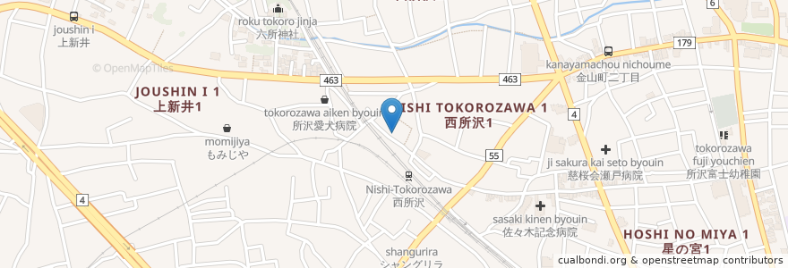 Mapa de ubicacion de アイペック西所沢第一駐車場 en Japan, 埼玉県, 所沢市.