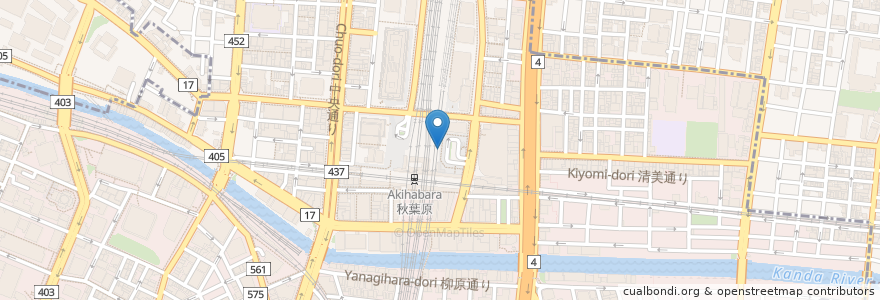 Mapa de ubicacion de 秋葉原駅東側駅前広場 en Япония, Токио, Тиёда.