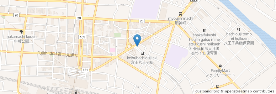 Mapa de ubicacion de おや福幸 en Giappone, Tokyo, 八王子市.