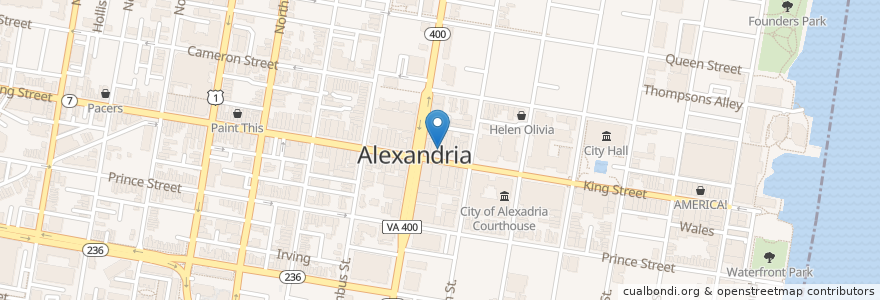 Mapa de ubicacion de Georgie's Pilates Loft en Amerika Birleşik Devletleri, Virjinya, Alexandria.