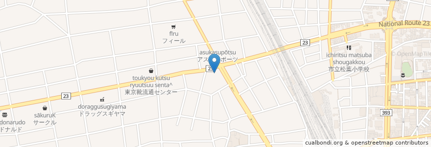 Mapa de ubicacion de デニーズ豊橋花田店 en Giappone, Prefettura Di Aichi, Toyohashi.