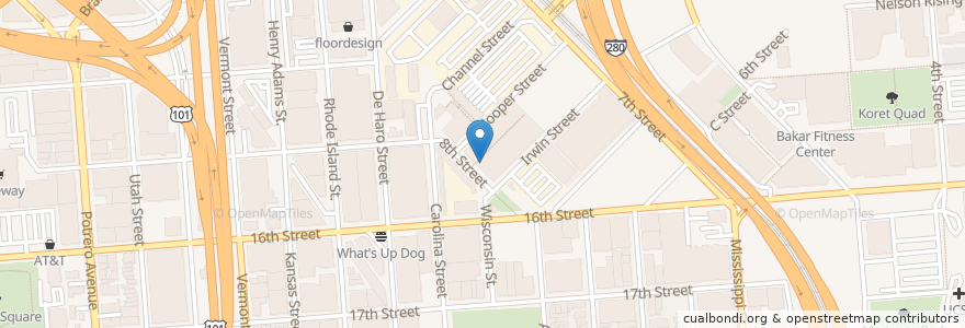 Mapa de ubicacion de A2 Cafe en Amerika Birleşik Devletleri, Kaliforniya, San Francisco, San Francisco.