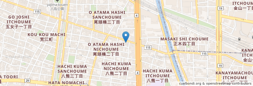 Mapa de ubicacion de オトーバシドラッグ en ژاپن, 愛知県, 名古屋市, 中川区.