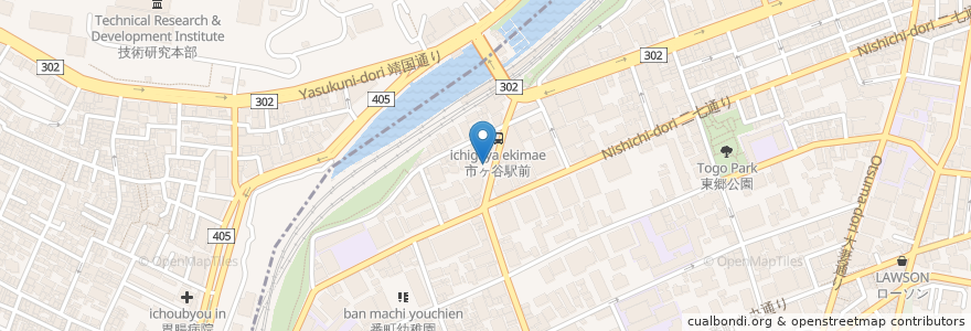 Mapa de ubicacion de 素材屋 en 日本, 東京都.