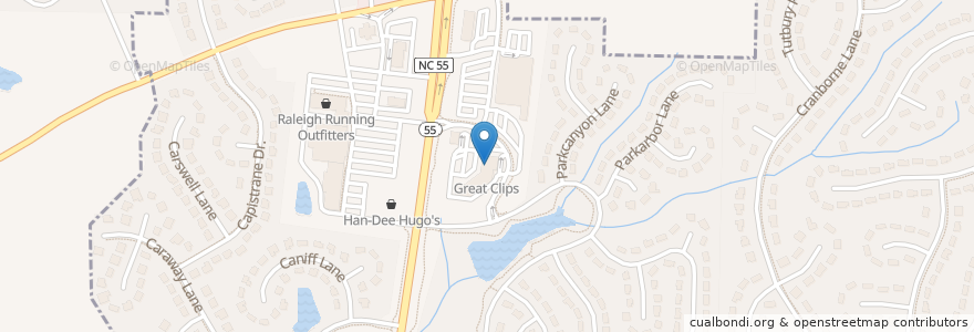 Mapa de ubicacion de West Park Tavern en United States, North Carolina, Wake County, Cary.