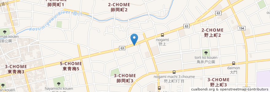 Mapa de ubicacion de 北京菜館 en Jepun, 東京都, 青梅市.