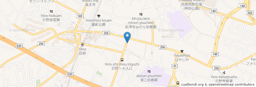 Mapa de ubicacion de 大和家 en Япония, Токио, Хино.