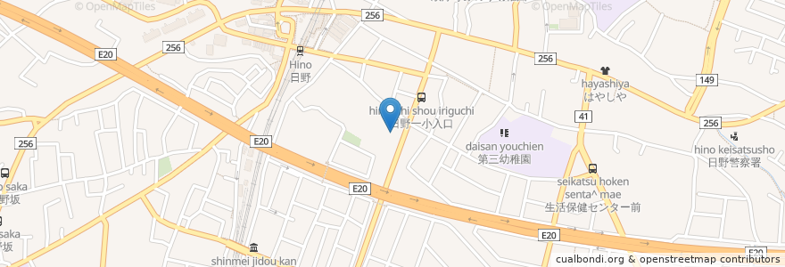 Mapa de ubicacion de 宝泉寺会館 en 日本, 東京都, 日野市.
