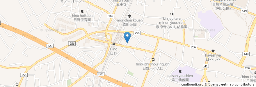 Mapa de ubicacion de 歌声喫茶のーす en Japão, Tóquio, 日野市.