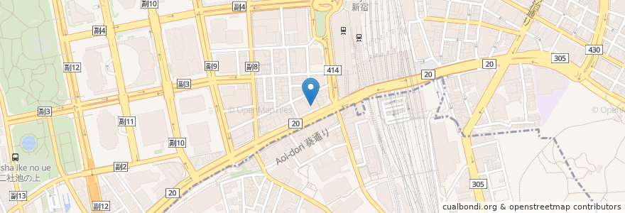 Mapa de ubicacion de 炭火焼鳥 庄助 en اليابان, 東京都, 新宿区.