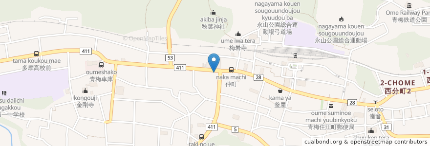 Mapa de ubicacion de 大正庵 en Giappone, Tokyo, 青梅市.