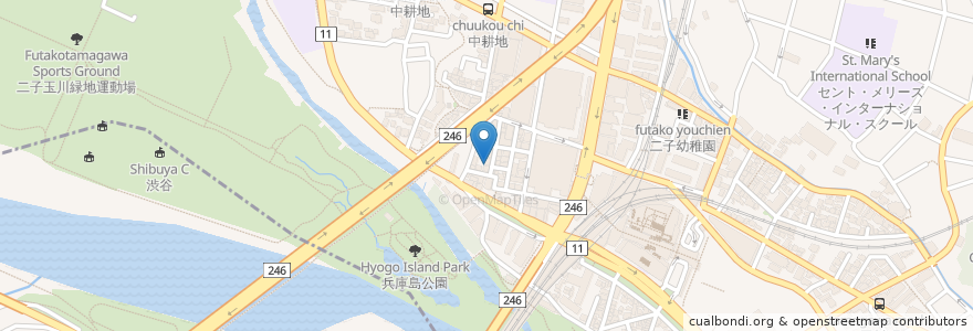 Mapa de ubicacion de bistro oeuf oeuf en اليابان, 東京都, 世田谷区.