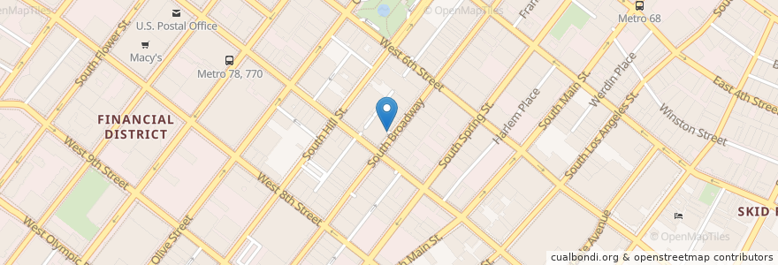 Mapa de ubicacion de St. Vincent Jewelry Center Parking en アメリカ合衆国, カリフォルニア州, Los Angeles County, ロサンゼルス.