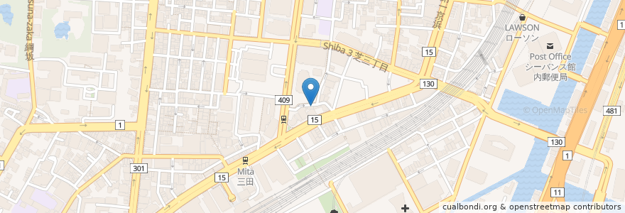 Mapa de ubicacion de 岡田歯科医院 en Япония, Токио, Минато.