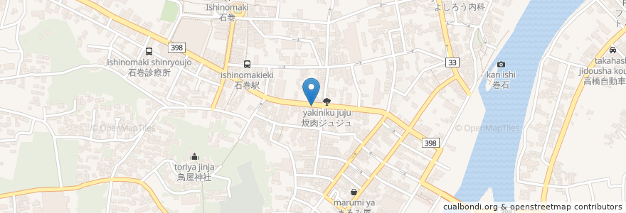 Mapa de ubicacion de スカルマン en Japan, 宮城県, 石巻市.
