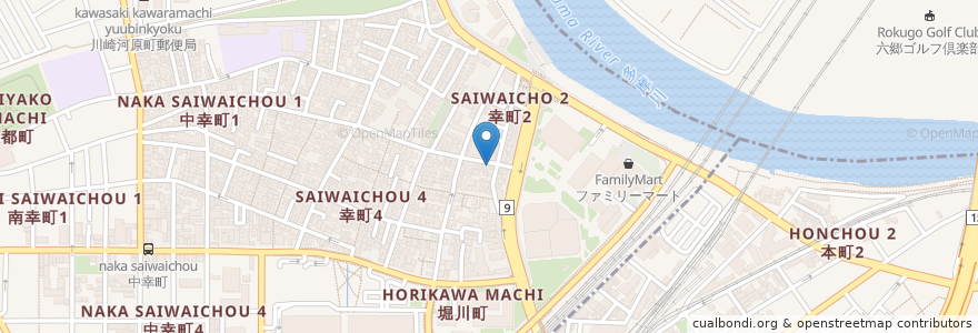 Mapa de ubicacion de そばどこ 聖徳 en Jepun, 神奈川県, 川崎市.
