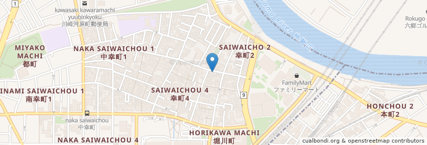 Mapa de ubicacion de おしん en 日本, 神奈川縣, 川崎市.
