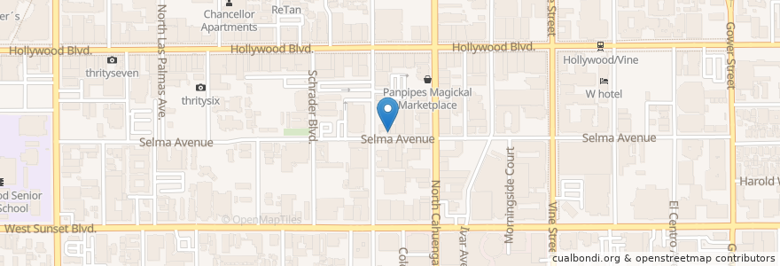 Mapa de ubicacion de Piano Bar en Amerika Syarikat, California, Los Angeles County, Los Angeles.