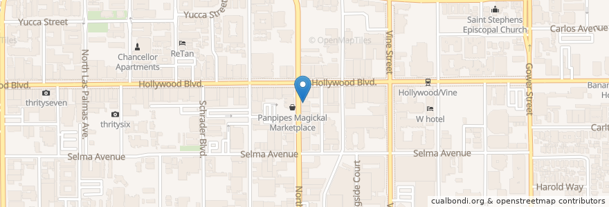 Mapa de ubicacion de Ecco Ultra Lounge en Stati Uniti D'America, California, Los Angeles County, Los Angeles.
