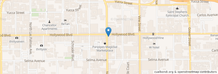 Mapa de ubicacion de Popeyes en アメリカ合衆国, カリフォルニア州, Los Angeles County, ロサンゼルス.