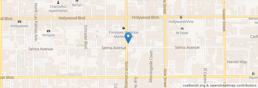 Mapa de ubicacion de Saint Felix Hollywood en الولايات المتّحدة الأمريكيّة, كاليفورنيا, مقاطعة لوس أنجلس, لوس أنجلس.