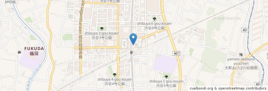 Mapa de ubicacion de エイトナイン歯科 en 日本, 神奈川県, 大和市.